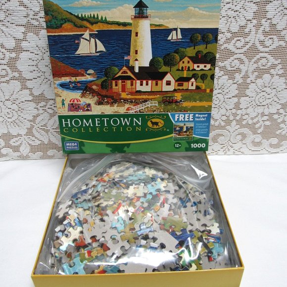 HERONIM Outing At The Light JIGSAW PUZZLE 1000 Pieces Lighthouse Beach - Picture 4 of 4